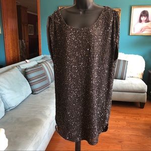 Haute Hippie brown sequined dress